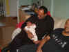 In my uncles arms.